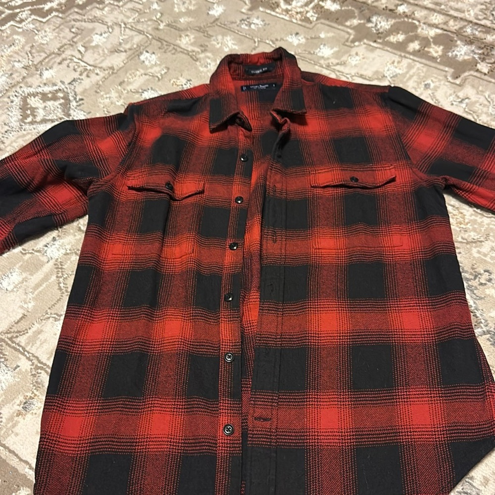 Lucky brand red flannel   Slightly  used